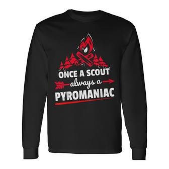 Scouting Pyromaniac Campfire Long Sleeve T-Shirt - Monsterry