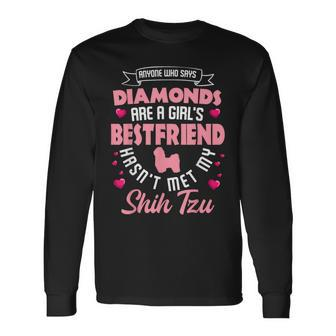 Shih Tzu Girl's Best Friend Dog Lover Long Sleeve T-Shirt - Monsterry CA