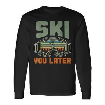 Ski Lifestyle Skiing In Winter Skier Langarmshirts - Seseable
