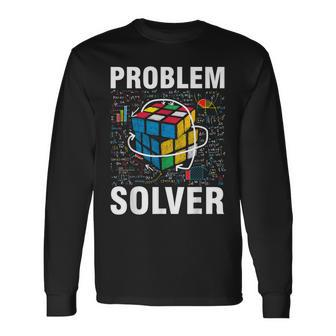 Speedcube Competitive Puzzle Boys Math Lover Cube Long Sleeve T-Shirt - Monsterry