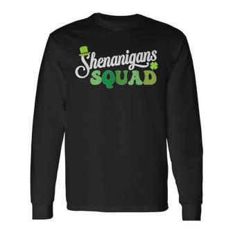 St Patrick's Day Matching Group Shenanigans Squad Long Sleeve T-Shirt - Thegiftio UK
