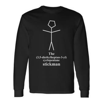 Stickman Organic Chemistry Iupac Joke – White Long Sleeve T-Shirt - Monsterry UK