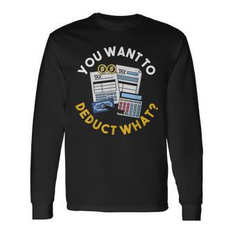 Taxation Accountant Cpa Tax Long Sleeve T-Shirt - Monsterry UK