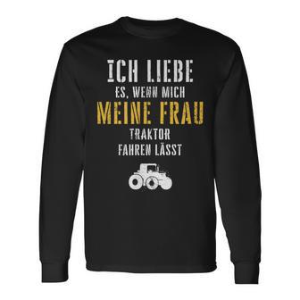 Tractor Fan Ich Liebe Meine Wrau Langarmshirts - Geschenkecke