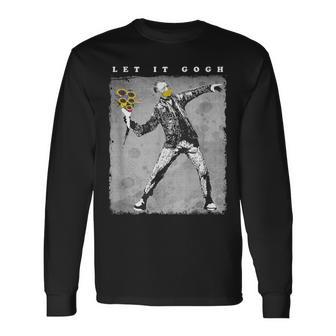 Van Gogh Pun Graphic Let It Gogh Aesthetic Long Sleeve T-Shirt - Monsterry UK