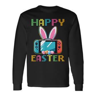 Video Game Easter Bunny Gaming Controller Gamer Boys Long Sleeve T-Shirt - Thegiftio
