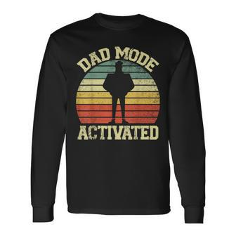 Vintage Dad Mode Activated Father's Day Long Sleeve T-Shirt - Monsterry