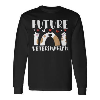 Future Veterinarian Animal Lover Vet Veterinary Technician Long Sleeve T-Shirt - Monsterry DE