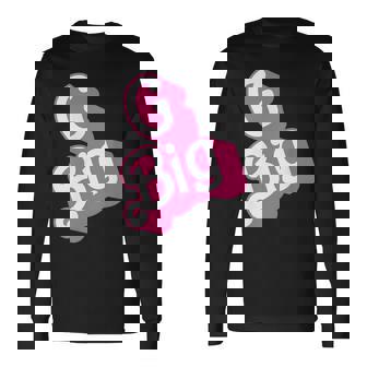 G Big Pledge Rush Alumnae Sorority Vintage Pink Long Sleeve T-Shirt - Monsterry