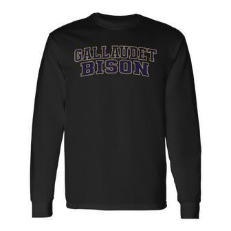 Gallaudet University Bison 01 Long Sleeve T-Shirt - Monsterry UK