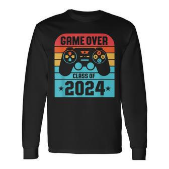Game Over Class Of 2024 Students Graduation Long Sleeve T-Shirt - Monsterry