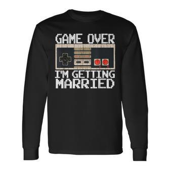 Game Over Im Getting Married Bachelor Party Long Sleeve T-Shirt - Monsterry