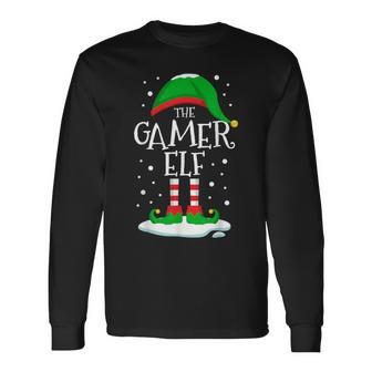 The Gamer Elf Christmas Family Matching Xmas Video Game Long Sleeve T-Shirt - Monsterry AU