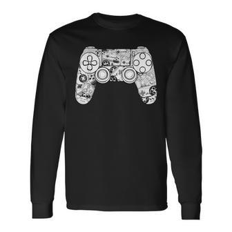 Gamer Gaming For Boys Video Game Controller Long Sleeve T-Shirt - Monsterry