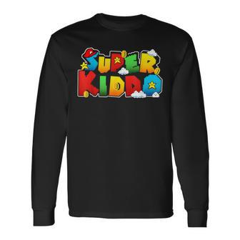 Gamer Super Kiddo Family Matching Game Super Kiddo Long Sleeve T-Shirt - Monsterry