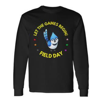 Games Begin Field Day Blue Jay Long Sleeve T-Shirt | Mazezy DE