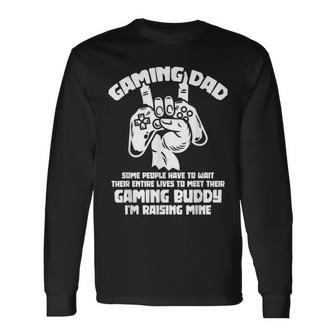Gaming Dad Video Gamer Daddy Fathers Day Gaming Long Sleeve T-Shirt - Monsterry AU
