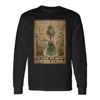 Into The Garden I Go Vintage Gardening Long Sleeve T-Shirt - Monsterry UK