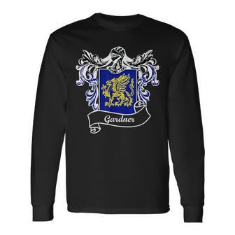 Gardner Coat Of Arms Surname Last Name Family Crest Long Sleeve T-Shirt - Seseable