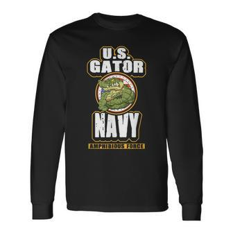 Gator Navy Amphibious Force Us Navy Long Sleeve T-Shirt - Monsterry