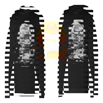 Gatos Japoneses Durmiendo Gato Lindo Gatito Anime Kawaii Camiseta de manga larga - Regaloses