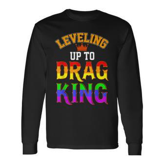 Gay Pride Month Leveling Up To Drag King Lgbt Long Sleeve T-Shirt - Monsterry CA