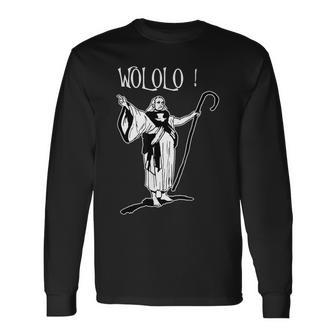 Geek For Empire Game Fans Monk Age Wololo Long Sleeve T-Shirt | Mazezy