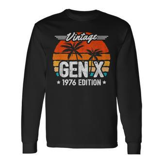 Gen X 1976 Generation X 1976 Birthday Gen X Vintage 1976 Long Sleeve T-Shirt - Monsterry