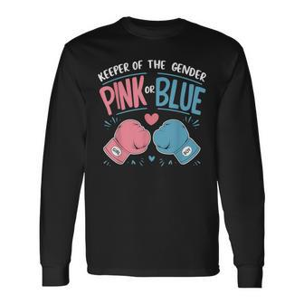 Gender Reveal Party Keeper Of Gender Boxing Long Sleeve T-Shirt - Monsterry