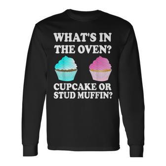 Gender Reveal What's In The Oven T Long Sleeve T-Shirt - Monsterry CA