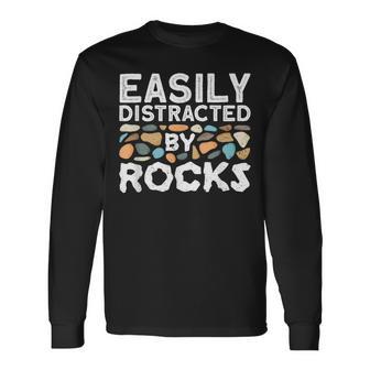 Geology Rock Collector Geologist Rock Hound Long Sleeve T-Shirt - Monsterry CA