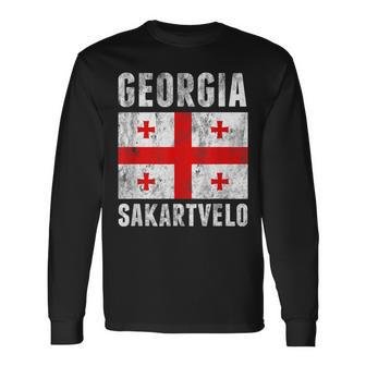 Georgia Georgia Sakartvelo Flag S Langarmshirts - Geschenkecke