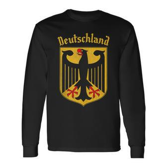 German Eagle Deutschland Coat Of Arms Flag Souvenir Long Sleeve T-Shirt - Monsterry AU