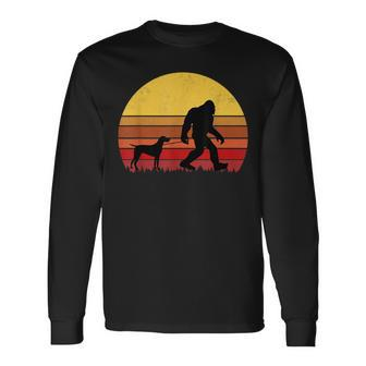 German Shorthaired Pointer Retro Dog Long Sleeve T-Shirt - Monsterry