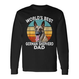 German Shepherd Dog Father's Day Long Sleeve T-Shirt - Monsterry AU