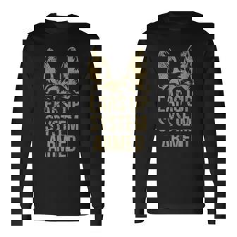 German Shepherd Ears Up System Armed T Long Sleeve T-Shirt - Thegiftio UK