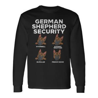 German Shepherd Security K9 Pet Dog Lover Owner Long Sleeve T-Shirt - Monsterry