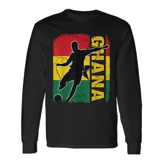 Ghana Soccer Team Ghanaian Flag Jersey Football Fans Long Sleeve T-Shirt - Monsterry CA