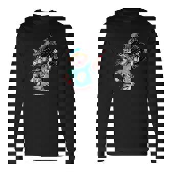 Gimnasio Entrenamiento O Fitness Gato Divertido En Un Gimnasio Camiseta de manga larga - Regaloses