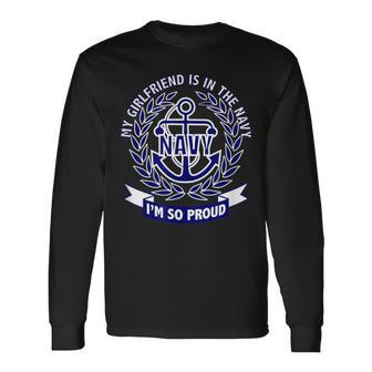 My Girlfriend Is In The Navy Long Sleeve T-Shirt - Monsterry UK