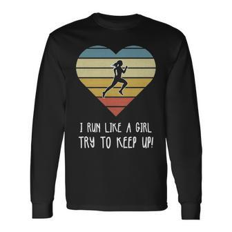 Girls Cross Country Running Long Sleeve T-Shirt | Mazezy