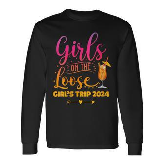 Girls On The Loose Tie Dye Girls Weekend Trip 2024 Long Sleeve T-Shirt | Mazezy AU