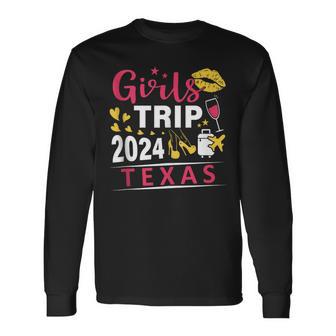 Girls Trip 2024 Texas Travel Group Matching Texas Vacay Long Sleeve T-Shirt | Mazezy