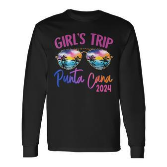 Girls Trip Punta Cana Dominican 2024 Sunglasses Summer Long Sleeve T-Shirt - Thegiftio UK