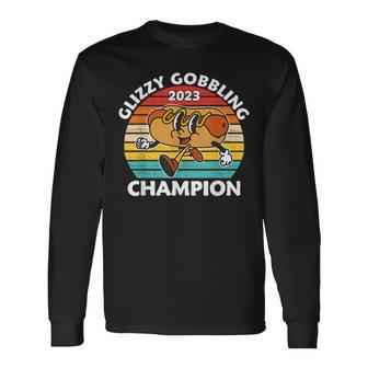 Glizzy Gobbling 2023 Champion Hot Dog Vintage Quote Long Sleeve T-Shirt - Monsterry AU