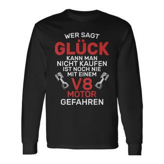 Glück Kann Man Kauf V8 Motor Workshop Tuning Langarmshirts - Seseable
