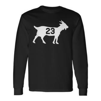 Goat Greatest Of All Time 23 Carolina Blue Long Sleeve T-Shirt - Monsterry UK