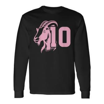 Goat Miami Mvp 10 Greatest Of All Time Long Sleeve T-Shirt - Monsterry UK