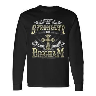 God Made The Stronggest And Named Them Bingham Long Sleeve T-Shirt - Monsterry AU