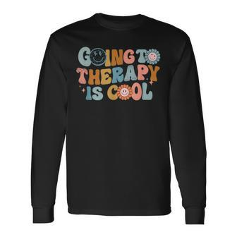 Going To The Therapy Is Cool Retro Feminist Long Sleeve T-Shirt - Seseable